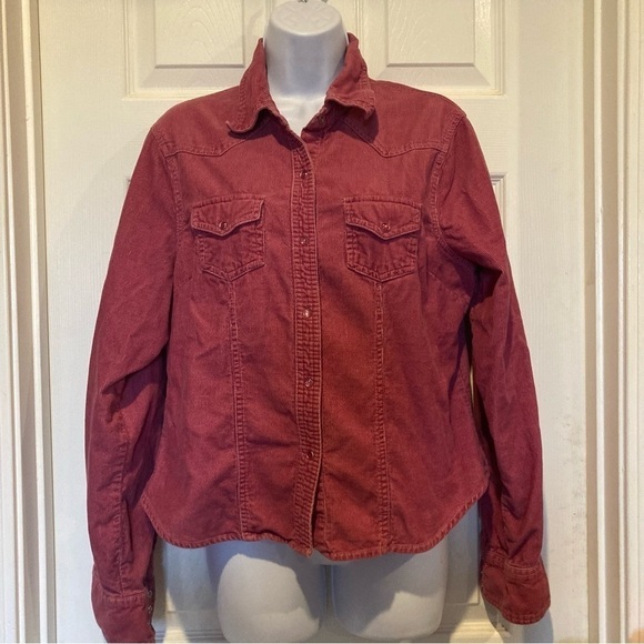 Ladies Vintage Periscope Corduroy Pearl Snap Shirt - Picture 1 of 7